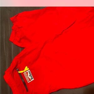Marlboro Red Sweatpants with Yellow Accent